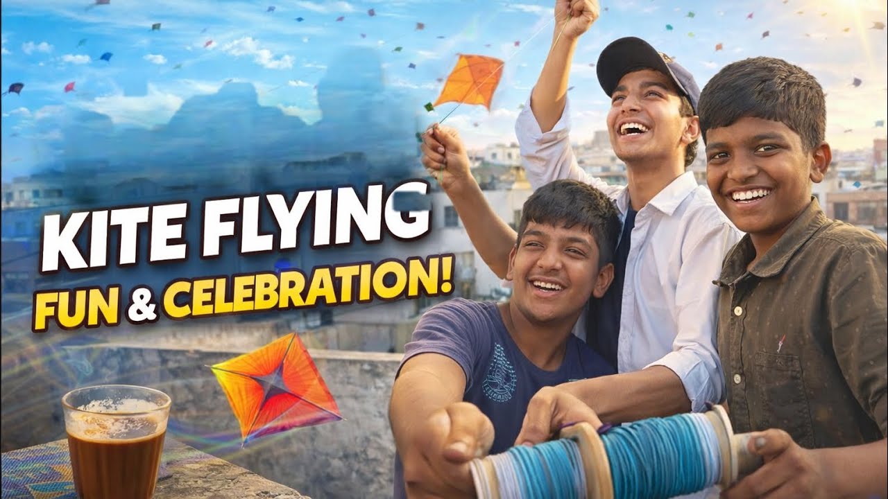 Kite Flying Fun & Celebration With Friends ...🫢