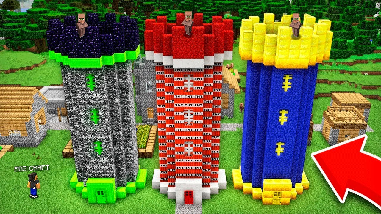 ESTOS ALDEANOS CONSTRUYERON UNAS EXTRAÑAS TORRES EN MI MUNDO DE MINECRAFT 😨