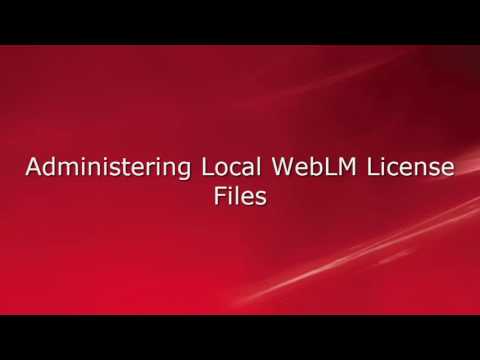 APS CMS Connectors WebLM Interface