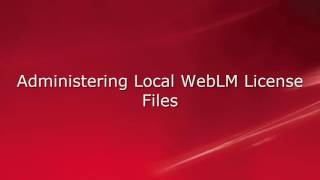 APS CMS Connectors WebLM Interface