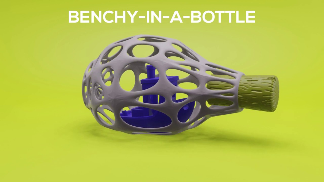 BENCHY-IN-A-BOTTLE + Future of 3D Printing Spools