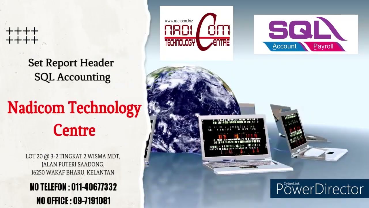 Set Report Header SQL Accounting Software