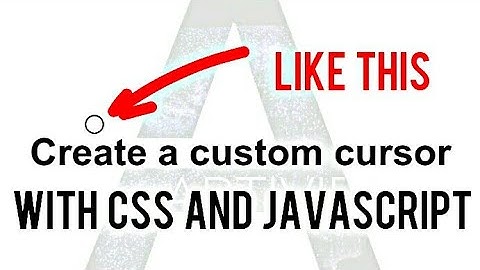 how to create a custom cursor with css and js in 4 min