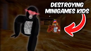 destroying minigames kids is very funny (Gorilla Tag VR)