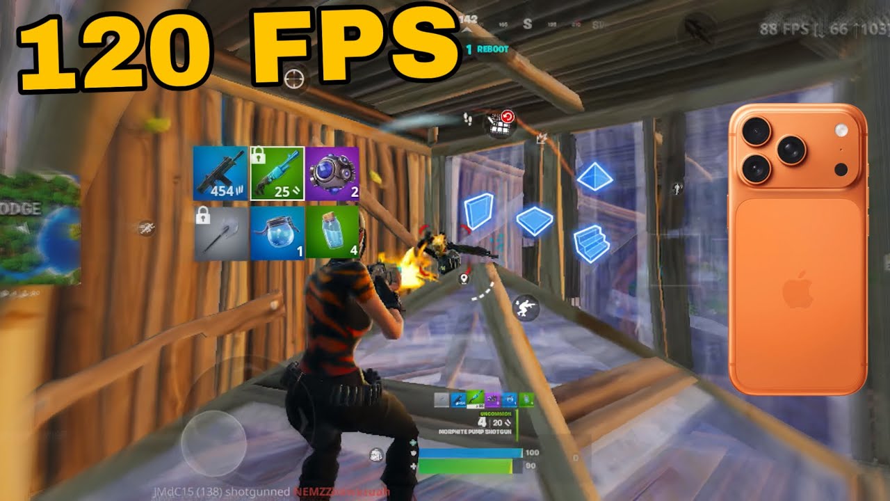 iPhone 17 Pro 120 Fps Fortnite Mobile Gameplay *Just Got Diamond 1 Rank | Road To Unreal*