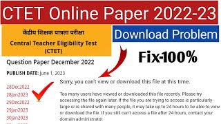 Ctet Previous Year Question Paper 2022-2023 Download Problem ⚠️ | Ctet paper Download Nahi ho Raha screenshot 5