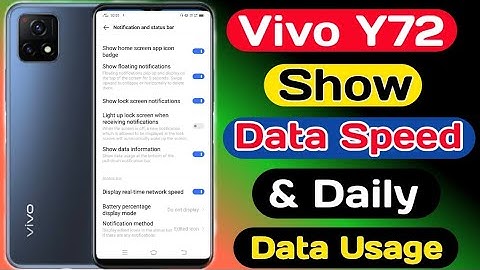 How To Show Daily Data Usage Vivo Y72 || Vivo Y72 Show Data Speed || Tech Akhilesh