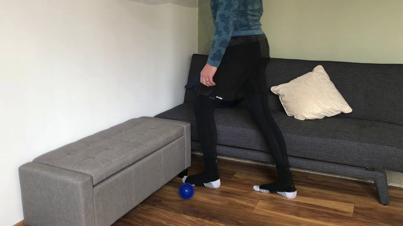 Straight leg calf stretch - YouTube