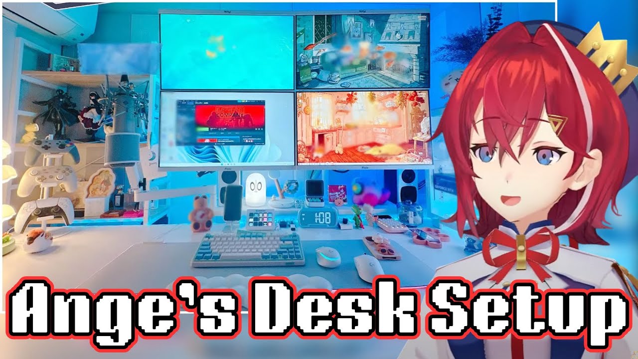 Ange Shows Her Desk Setup on Stream for the First Time【Nijisanji Eng Sub】