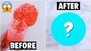 MYSTERY WHEEL OF SLIME MAKEOVER CHALLENGE *fixing my old slimes*