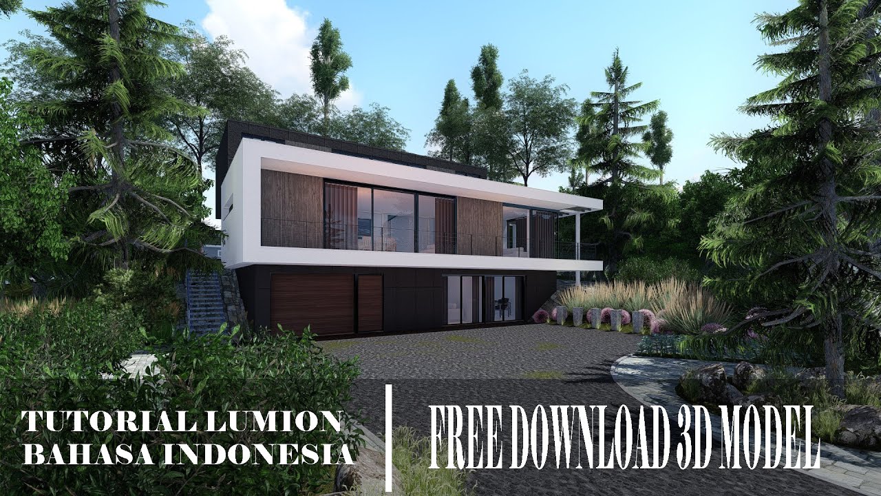 TUTORIAL LUMION I RENDER EXTERIOR RUMAH MODERN - YouTube