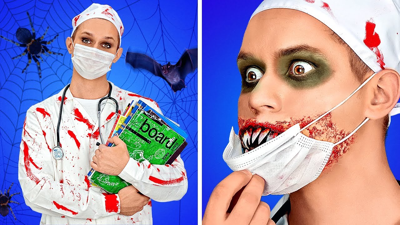 ⁣FUN SPOOKY HALLOWEEN COSTUMES IDEAS || DIY Scary Make up Hacks And Party Pranks By 123 GO! BOYS