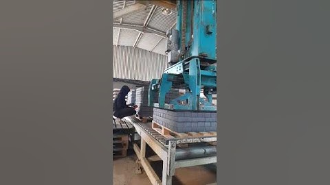 Interlock Packing Machine in Action #smartblockline #concreteblocks #automation