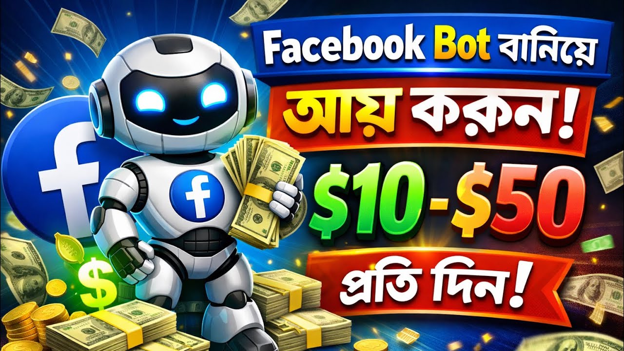 Facebook Automation Bot | Daily $10–$50 Income | Bangla Tutorial