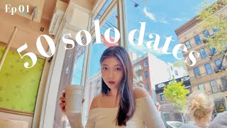 50 solo dates #1: an ideal day in nyc ☕️🎤☁️