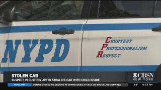 Suspect In Custody After Stealing Car With Child Inside