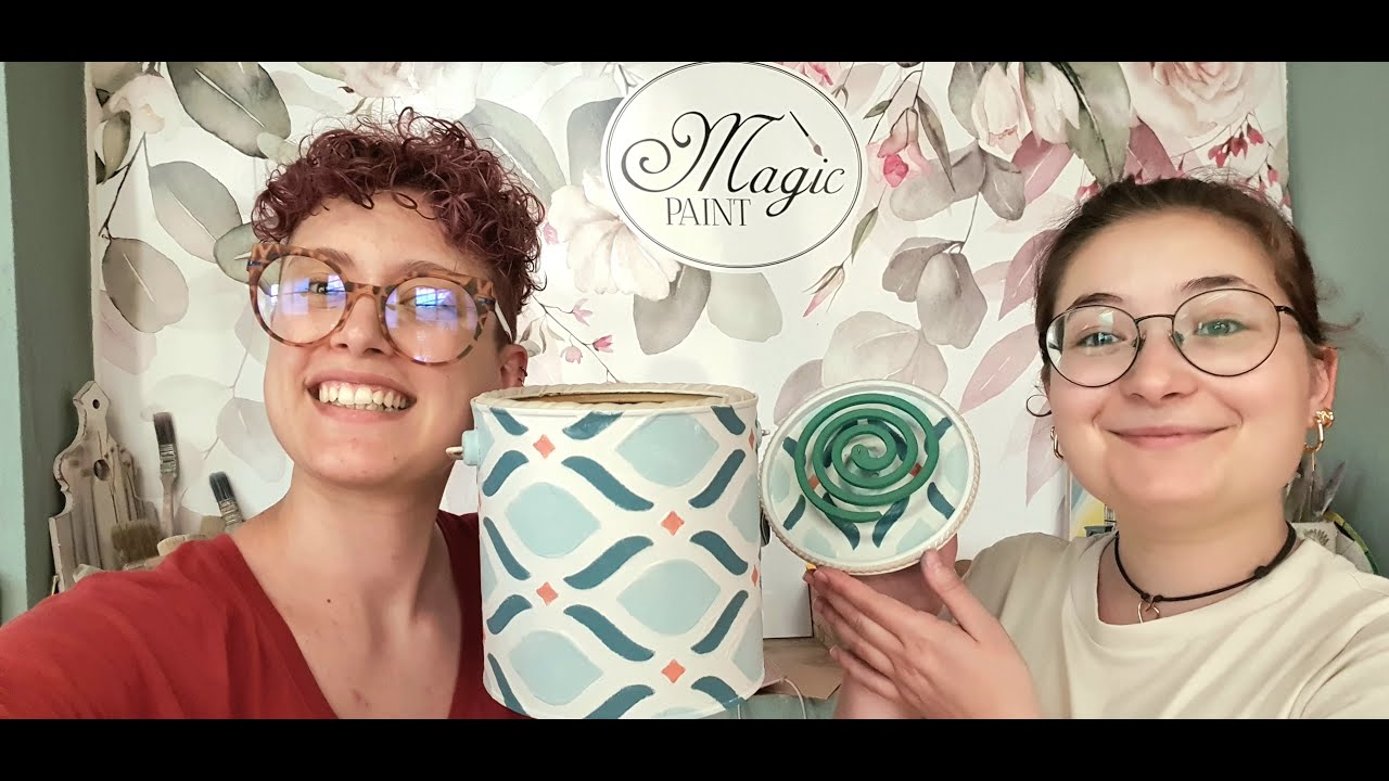 come fare uno stencil con pasta Athenian Plaster e pigmenti di Posh Chalk 55° MAGIC PAINT TEA TALK