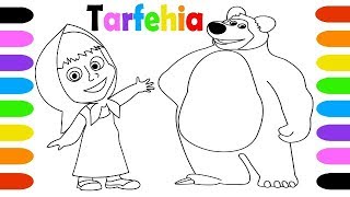 تعليم الرسم للاطفال - كيفية رسم ماشا والدب للاطفال - How to Draw Masha and the Bear