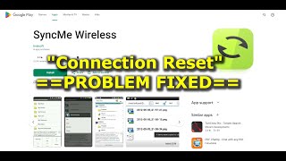SyncMe Wireless Android App "Connection Reset" Error Message Fix screenshot 2