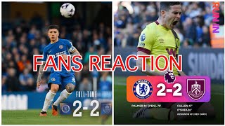 😭 Chelsea 2-2 Burnley Highlights All Goals 2024 Cole Palmer Penalty goal Chelsea Fans Reaction Red