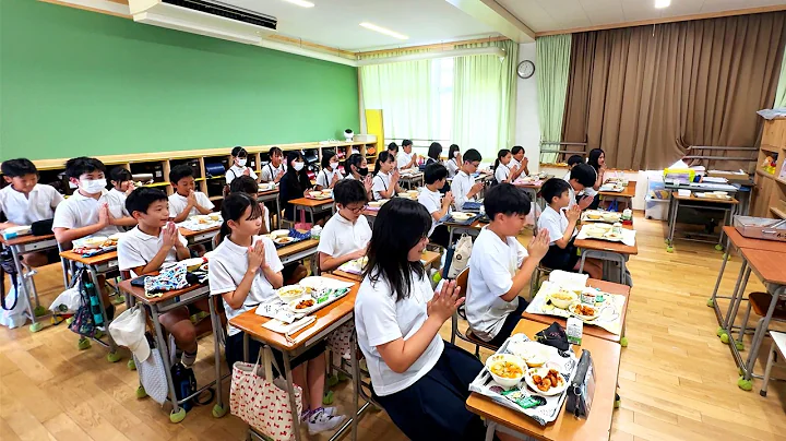 They Serve Themselves? $1.50 Japanese Elementary School Lunch in Osaka
