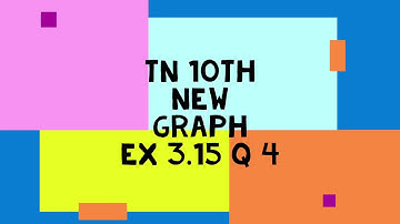 TN 10th standard| Ex 3.15 Q 4|# graph of variation#