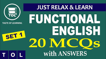 SET 1 - MCQs on Functional English for BS Classes  | Best MCQs on English Language with Answers