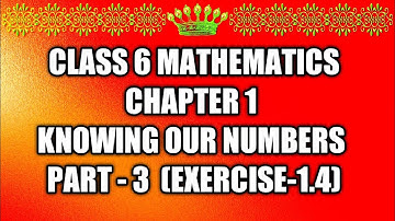 CLASS 6 EXERCISE 1.4 QUESTION NUMBER 3 II BY MAYANK STUDY CLASSES II