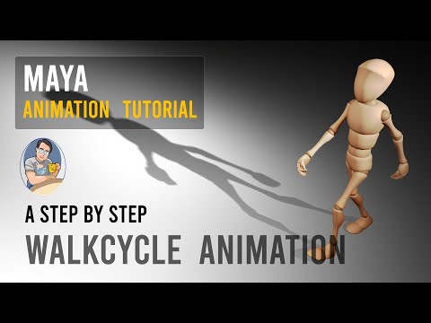 Maya Basic Animation Tutorials - Walk Cycle | A Step by Step Guide - YouTube