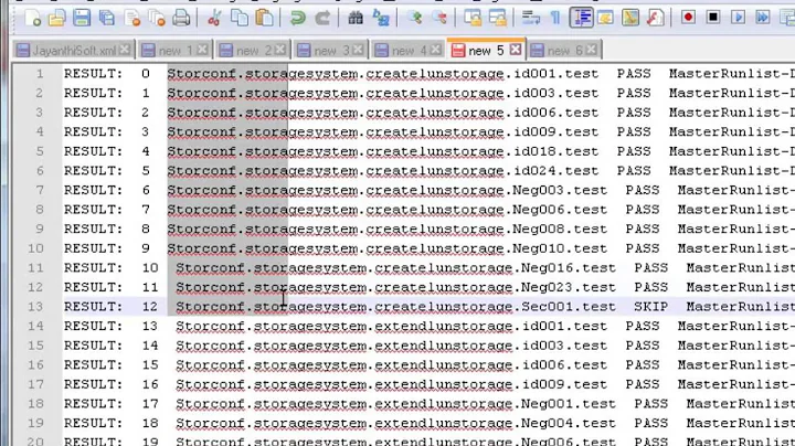 How to select the portion of lines from a file using notepad++