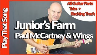 Paul McCartney and Wings - Juniors Farm - Guitar lesson Tutorial