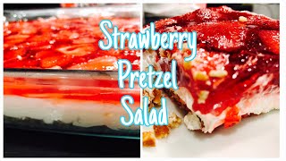 STRAWBERRY PRETZEL SALAD | THROWBACK THURSDAY RECIPE | WITH SPECIAL GUEST ~ MOM  (step)