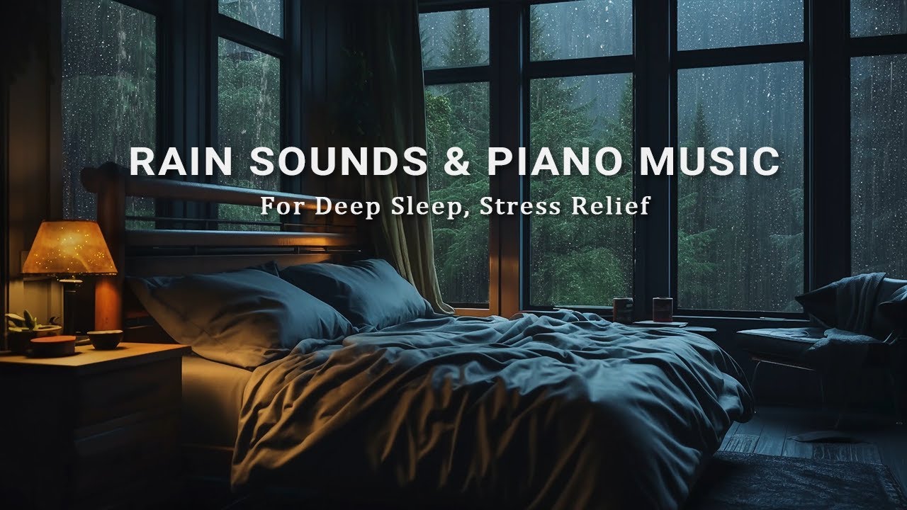 Relaxing Piano Music and RAIN for Healing Of Stress, Deep Sleep ...