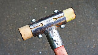 Blacksmith mallet. Wooden hammer.