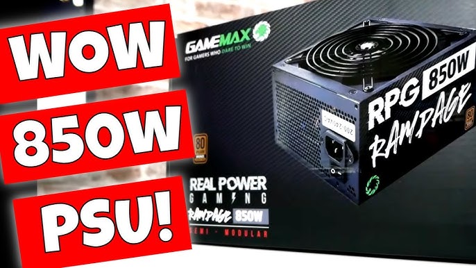 Gamemax-rgb 850w Pro Power Supply: 80+ Gold Fully Modular, Ideal for RTX  GPU Cards & Intel Gen12 CPUs 