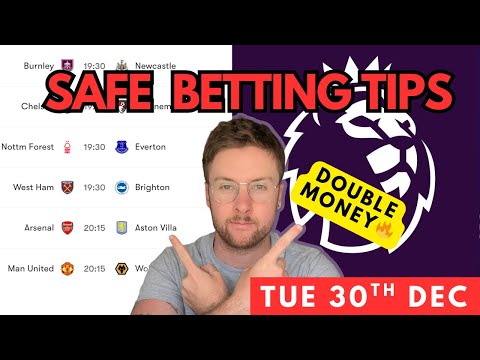 Football Betting Tips & Predictions Today | 6 Safe Picks (Tue 30th Dec) – Premier League