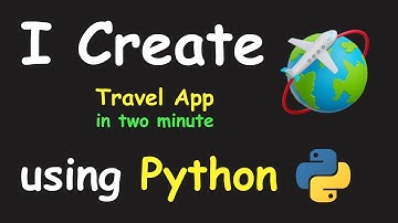 I CREATE TRAVEL APP IN 2 MIN USING PYTHON & PYTHON TKINTER TUTORIAL