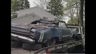 FAMILY HEIRLOOM FOUND IN THE WOODS UNDER FALLEN TREES: 1968 DODGE DART GTS 340 CONVERTIBLE 4SPEED