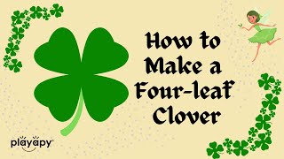 HOW TO MAKE A FOUR-LEAF CLOVER 🍀 | Paper Folding Activity for Kids | Fine Motor One-Sheet Tutorial
