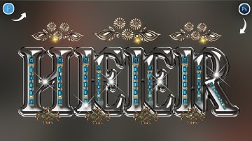 New Style Glass Font Editing On Ps Cc Ps Touch PixelLab | Glass Font Dp Editing | Glass Font editing