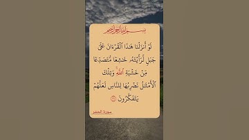 القرآن الكريم سورة الحشر صلاح بوخاطر #القرآن_الكريم #راحة_نفسية #أطمئن