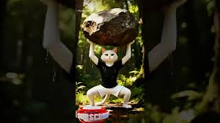 The tree-trimming contest — who will win?#story #cat #fyp #catoftiktok #bonsaitree