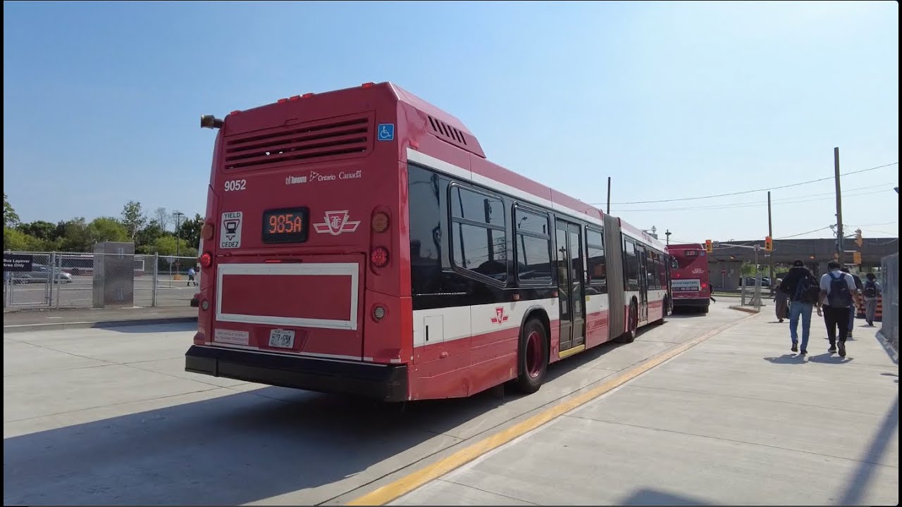 TTC 985A Sheppard East Express #9052 from Don Mills Stn to Kennedy Stn on Victoria Day 5/20/2024