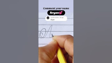 Aryan💕 #calligrphylearning #handwriting #art #handwriting #calligrphylearning #name #calligraphy