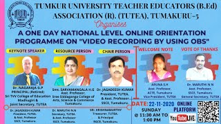 NATIONAL LEVEL ORIENTATION PROGRAMME OF VIDEO RECORDING BY USING OBS #OBS #LIVE #STREAM