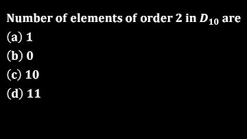 mcq 02 number of element of order 2 in Dn group theory abstract algebra modern algebra