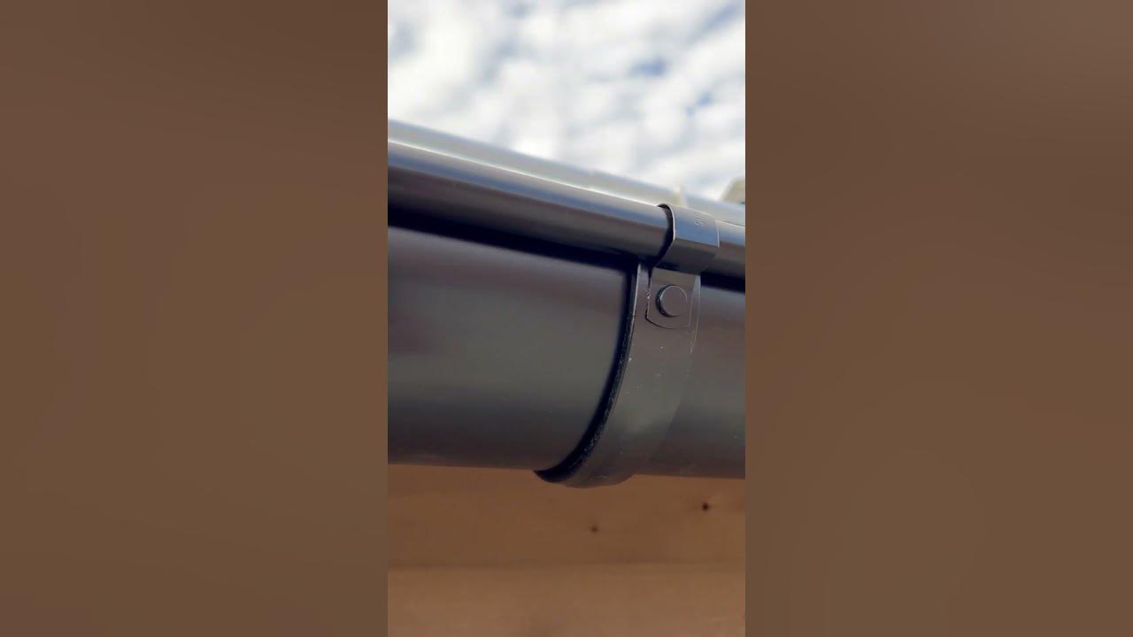 Sunrise black half round gutters youtube