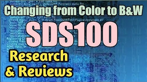 Color to Monochrome on the SDS100