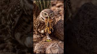 El búho más pequeño del mundo tiene a los vecinos más valientes del desierto #wildlifeshorts #búhos