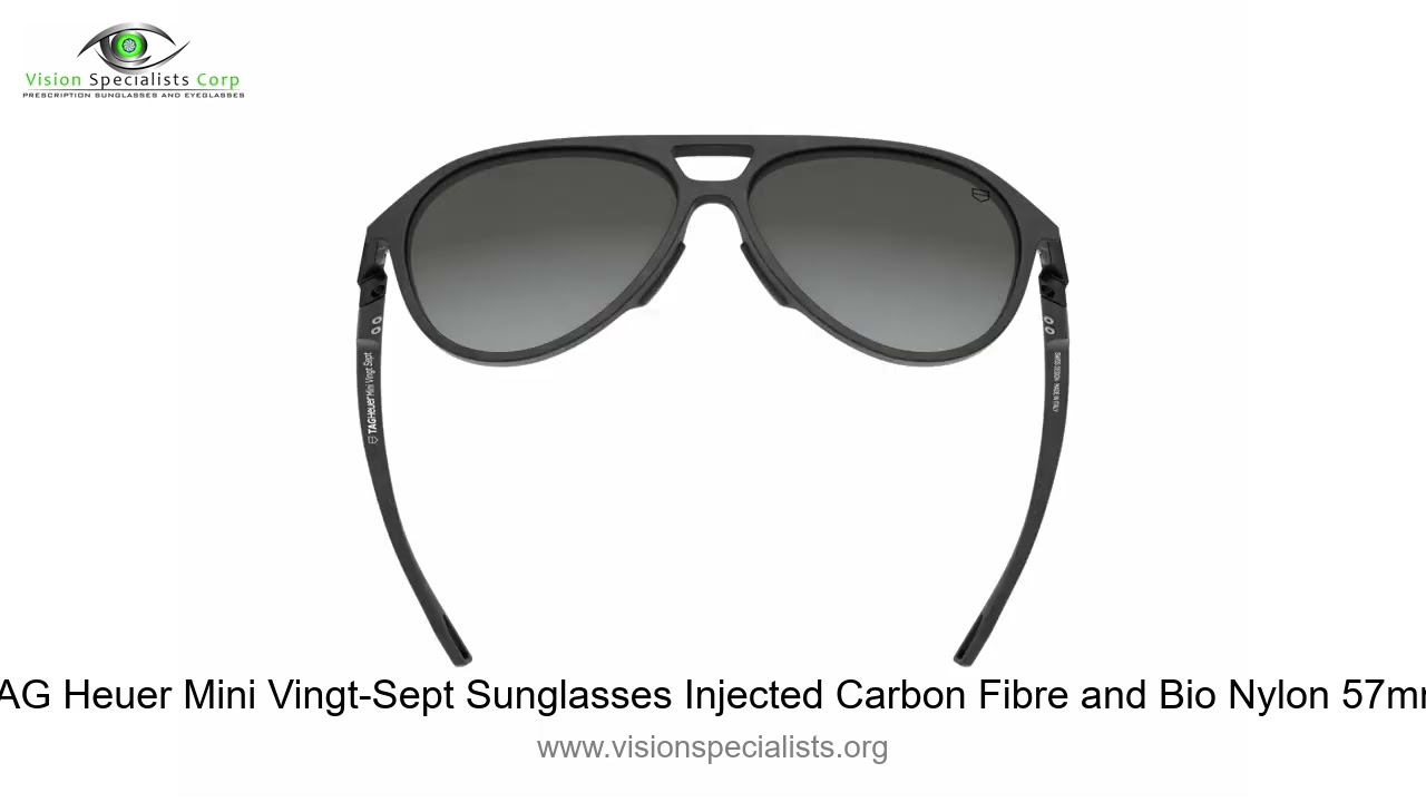 TAG Heuer Mini Vingt Sept Sunglasses Injected Carbon Fibre and Bio Nylon 57mm